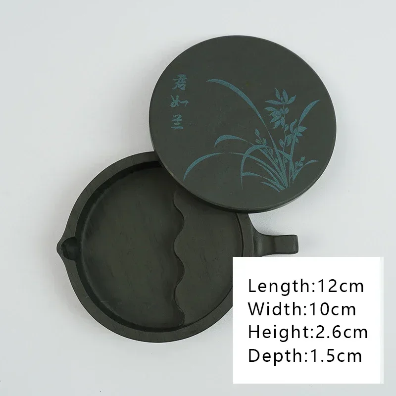 Ink Chinese Calligraphy Stone Inkstone Hand Carved Brush Holder Painting Inkslab Sumi Dish Well Traditional Duan She Yan Writing