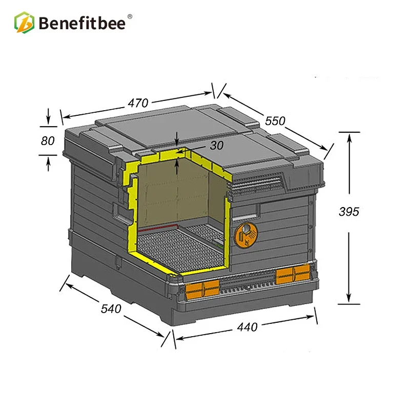 Gorąca sprzedaż Hive Box Langstroth ula 10-ramkowe wielofunkcyjne zestawy uli z tworzywa polipropylenowego