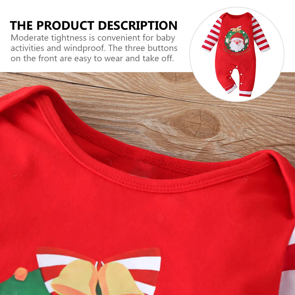 1Pcs Christmas Toddler Romper Baby Jumpsuit Santa Pattern Skin-Friendly Cotton Xmas Baby Clothes Toddler Clothes