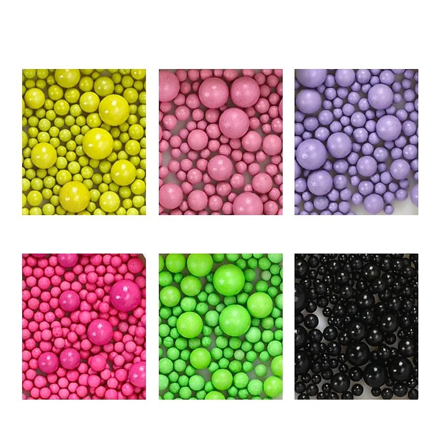 Candy Colors Nail Art Beads, Macaron Caviar Beads 3D Steel Ball para Nail Designs Decoração