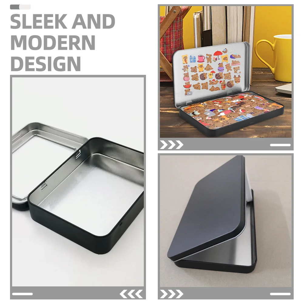 

6Pcs Metal Storage Tins Durable Sleek Design Small Containers for Crafts Cookies Portable Small Tins with Lids