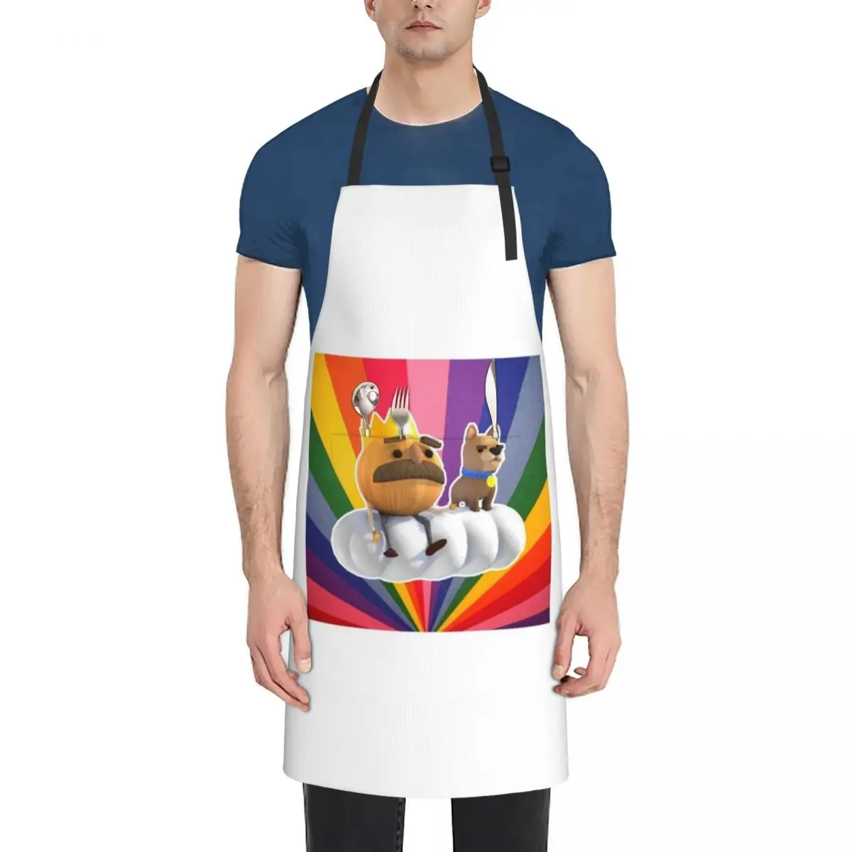 

Overcooked rainbow Apron Kitchen For Men work ladies Ladies kitchen jacket woman Apron