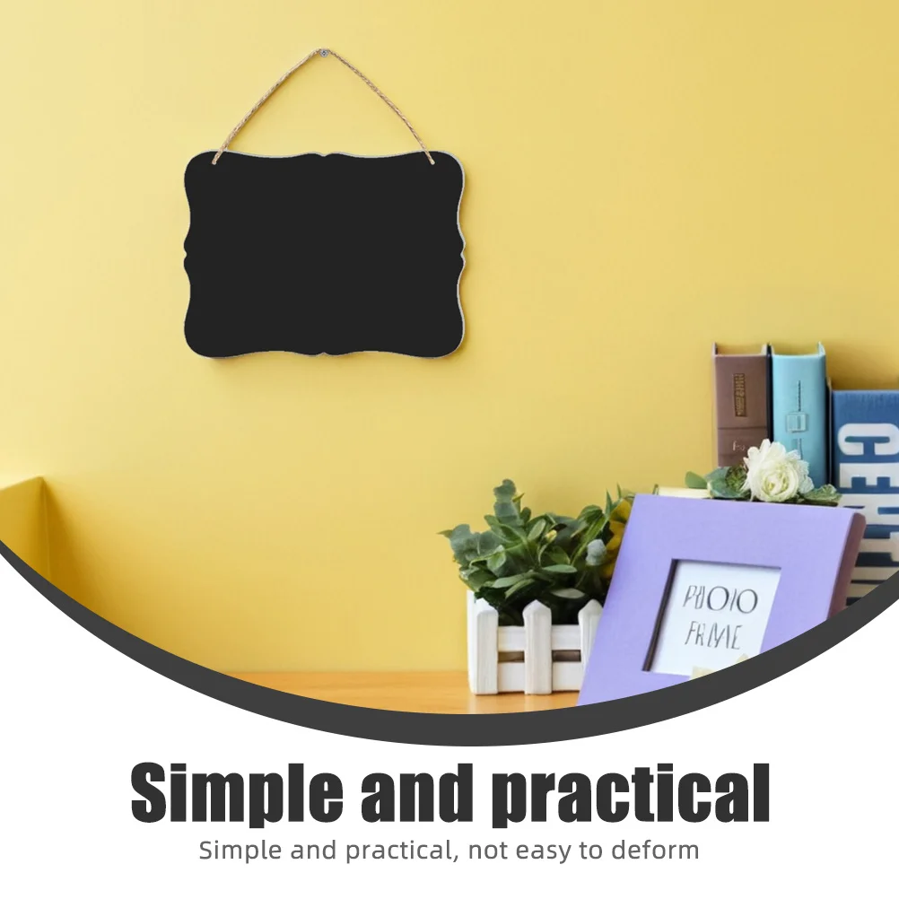 Double Sided Chalkboard Sign Reusable Message Board with Hanging Rope for Notice Wall Decor Display in Kitchen Office 160207