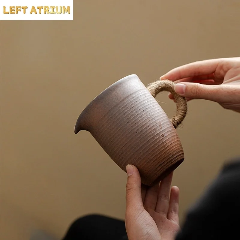 320ml Rock clay Coarse Pottery Public Cup Ceramic Chahai Cup Kung Fu Tea Accessories Tea Infusers Sharing Cup Tea Dispenser