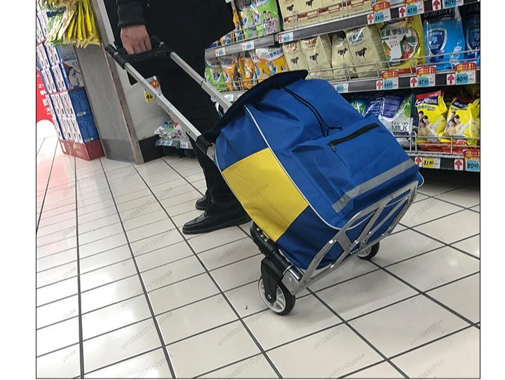 Portable Foldable Aluminum Hand Truck, Adjustable Handle & Flat Platform Cart for Heavy Duty Moving and Delivery