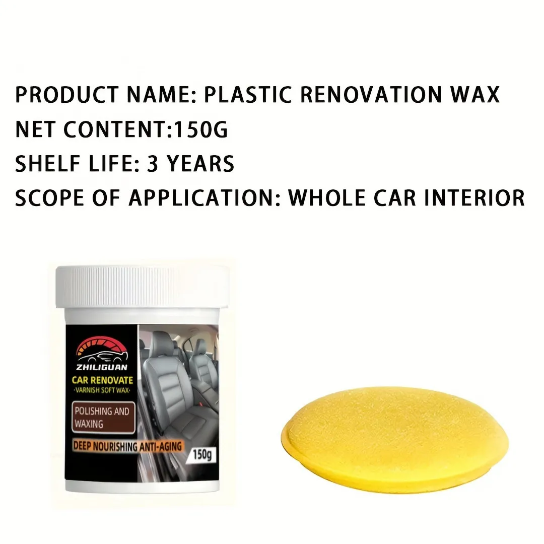 Car Care Cream - Restores dashboard and leather seats, enhances tire shine, makes plastics crystal clear - Car Detailing