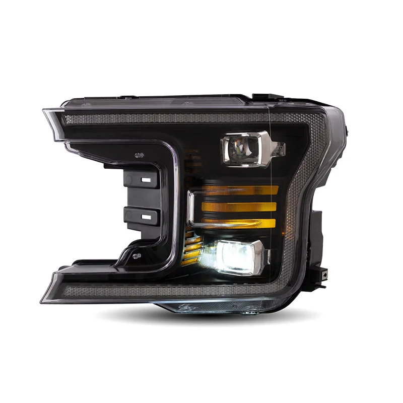 Car Accessories Headlamp For Ford Raptor F150 F-150 led headlights 22015-2020 head lamp front led Lens Double Beam DRLcessories