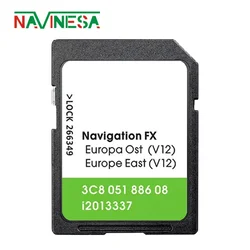 8GB FX V12 for VW Scirocco 2008-2017 Car Europe GPS Navigation SD Card RNS310 East Ost