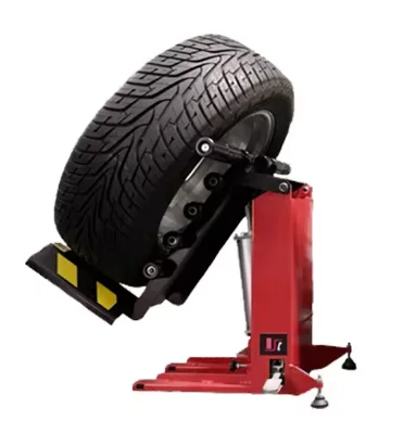 Air Operated Pneumatic Tyre Changer with Manual Wheel Lifter and Rim Protection