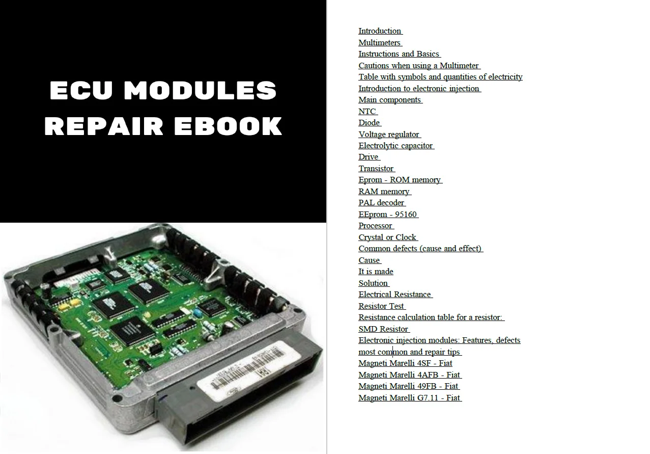 5 PCS ECU REPAIR Manuals Repairing Injection Modules in the Workshop DIESEL ELECTRONICS Study Guide Car Truck Diagnostic Tools