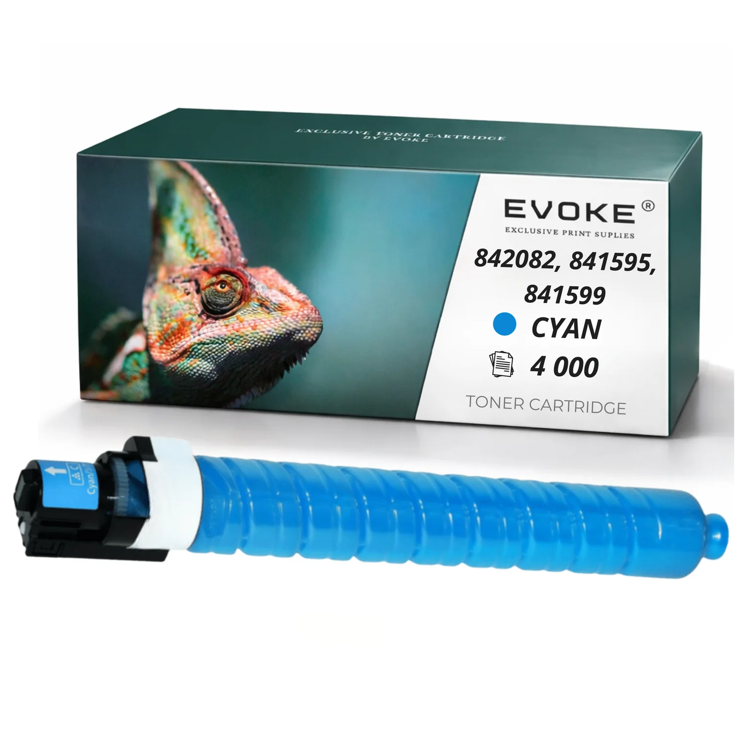 Evoke compatibele toner voor Ricoh Mpc-305C Mpc305C Mpc305 842082 841595 841599 Cyaan 4000 pagina's Aficio Mpc305 Mpc305Sp Lanier Mpc305