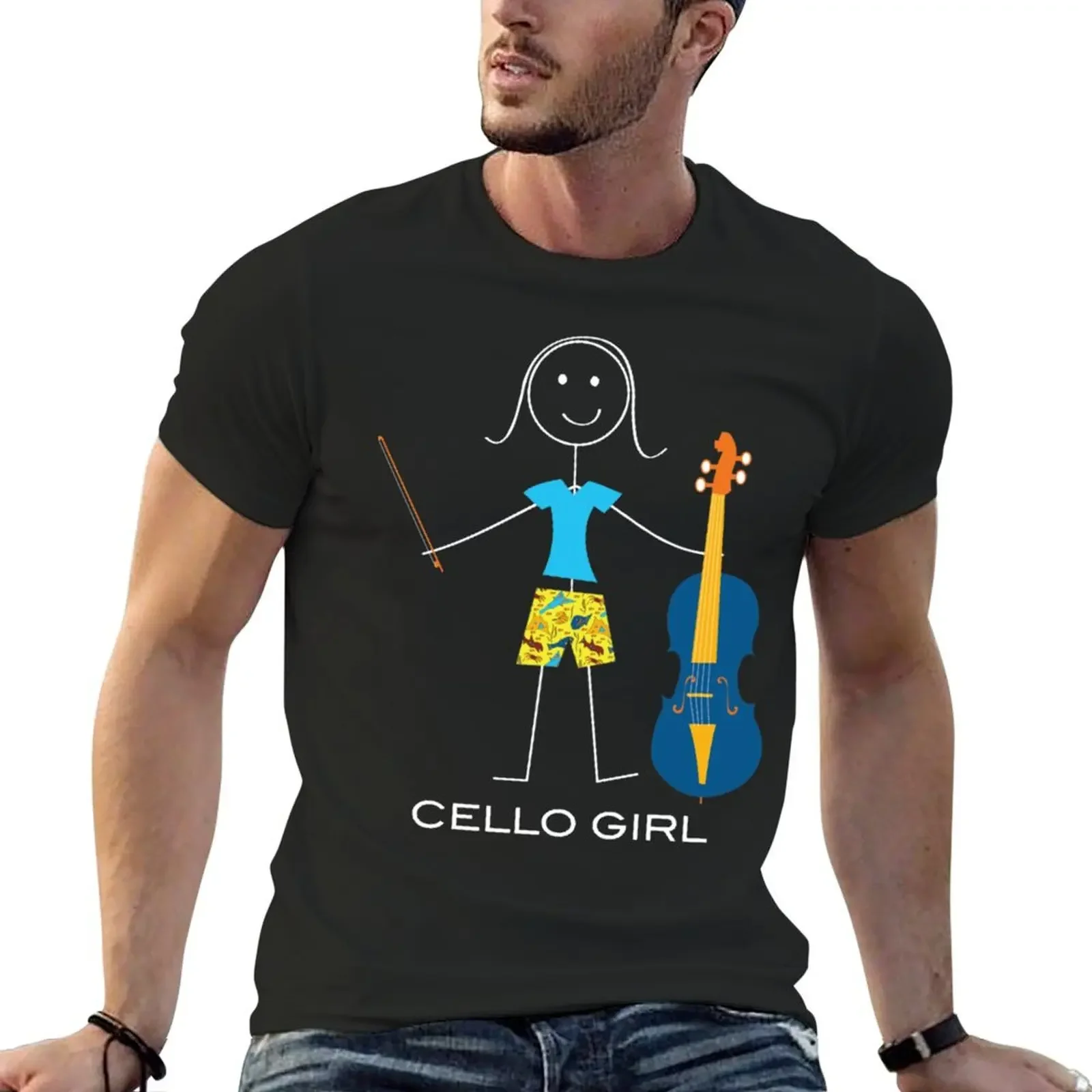 Funny Womens Cello Girl T-Shirt shirts graphic aesthetic clothes clothing for men