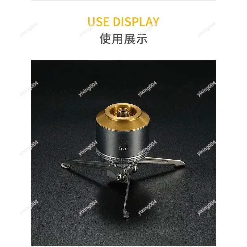 Outdoor Multifunctional Aluminum Tripod, 1/4 Screw Holder for Camera Camping Light Stove Support