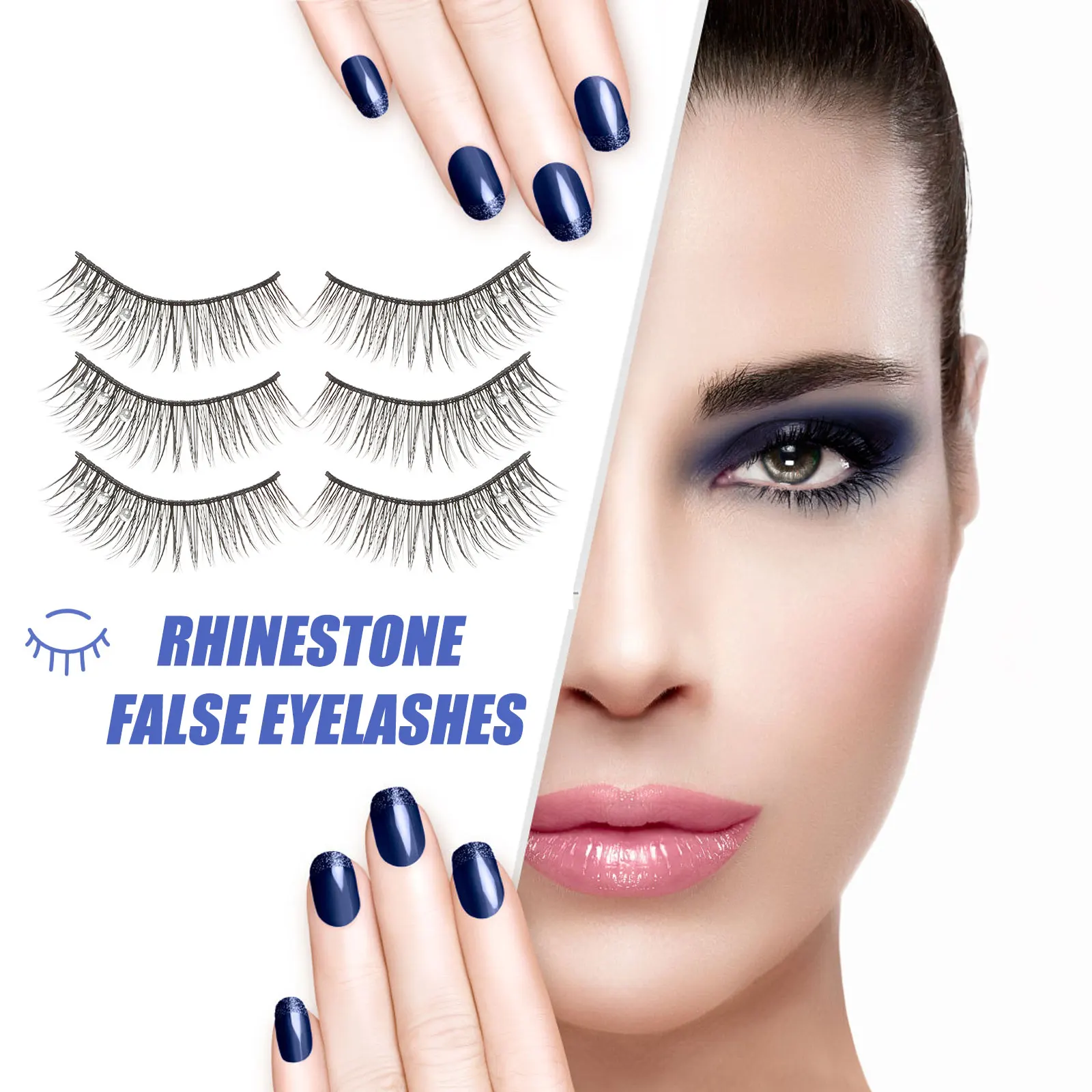 

5 Pairs False Eyelashes Long Eyelash Extension Supplies Natural Look Thick Lash Extensions For Women Party Club Daily Wear