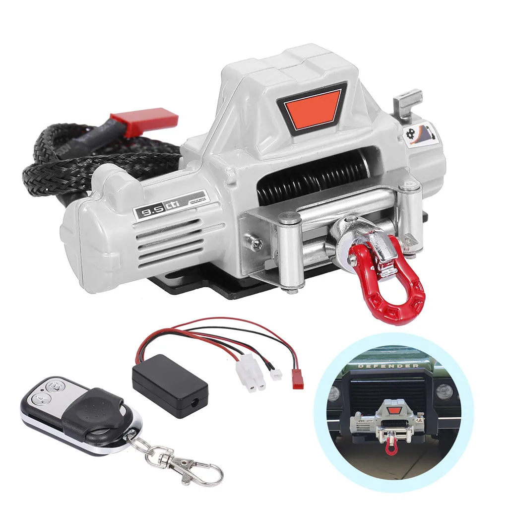RCZIPROY Metal Wireless Remote Control Automatic Winch System for 1:10 RC Crawler Axial SCX10 90046 TRX4 Redcat