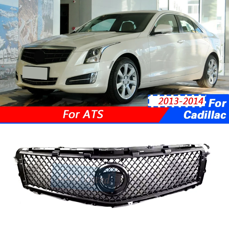 Factory supply For Cadillac ATS 2013 2014 Sedan 4-Door High-end Honeycomb Style Racing Grill Upper Bumper Hood Mesh Vent Grid