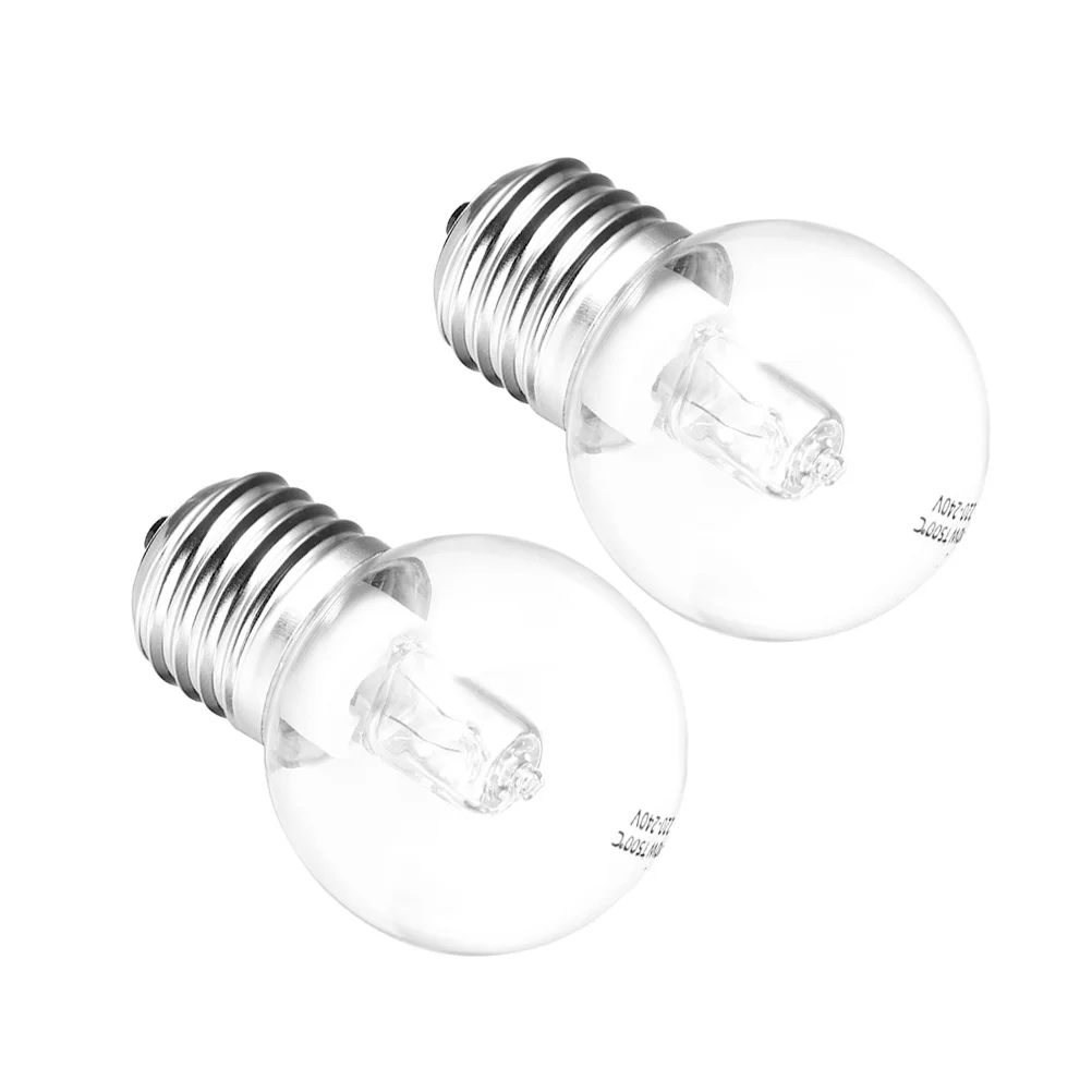 หลอดไฟไมโครเวฟ E27 2 ชิ้น ทนความร้อนสูง ใช้แทนหลอดไฟเครื่องใช้ไฟฟ้า เช่น เตา ตู้เย็น เครื่องดูดควัน