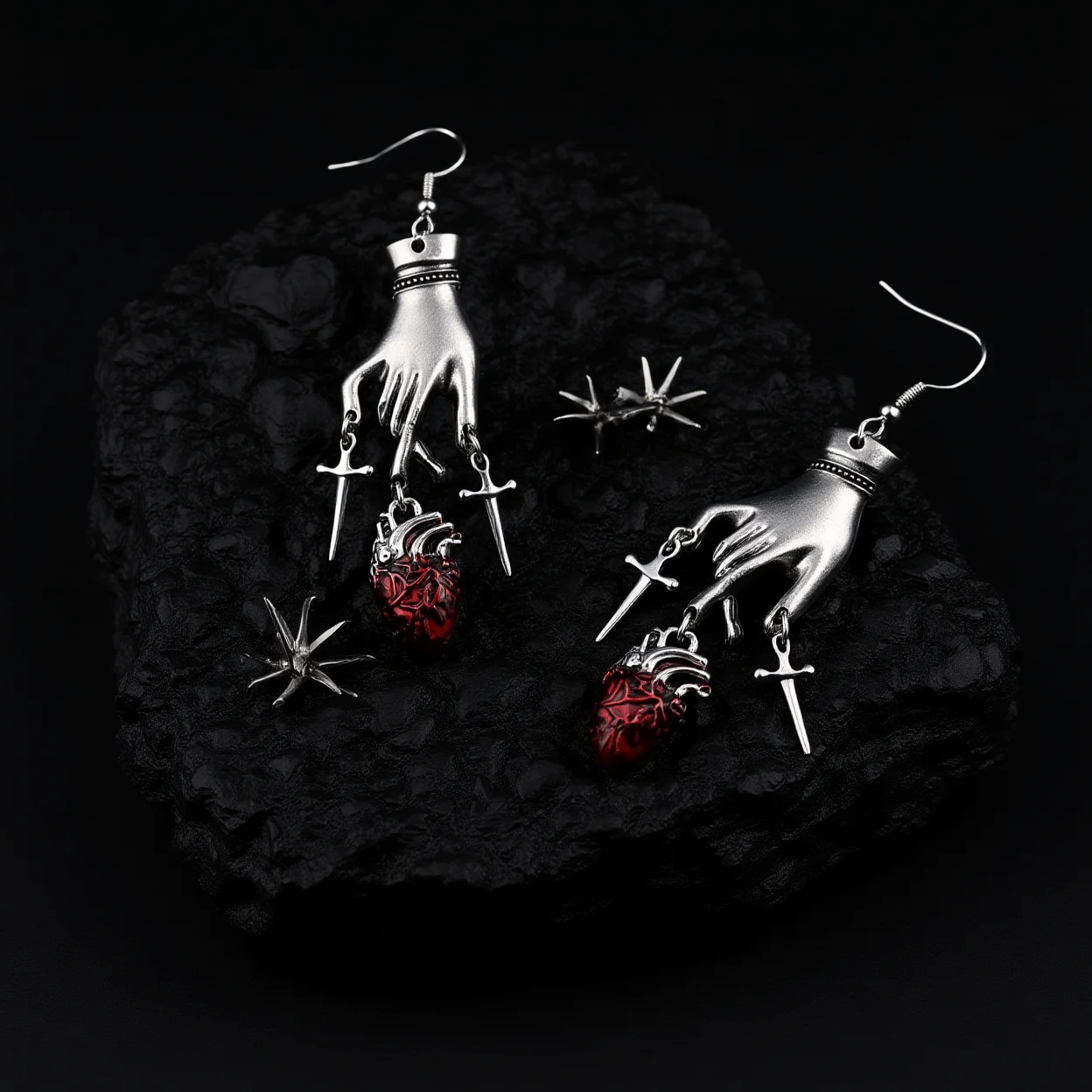 Hand Shaped Earrings Antique Gothic Earrings Vampire Dangle Earrings Creative For Halloween Events Comic Exhibition Gatherings