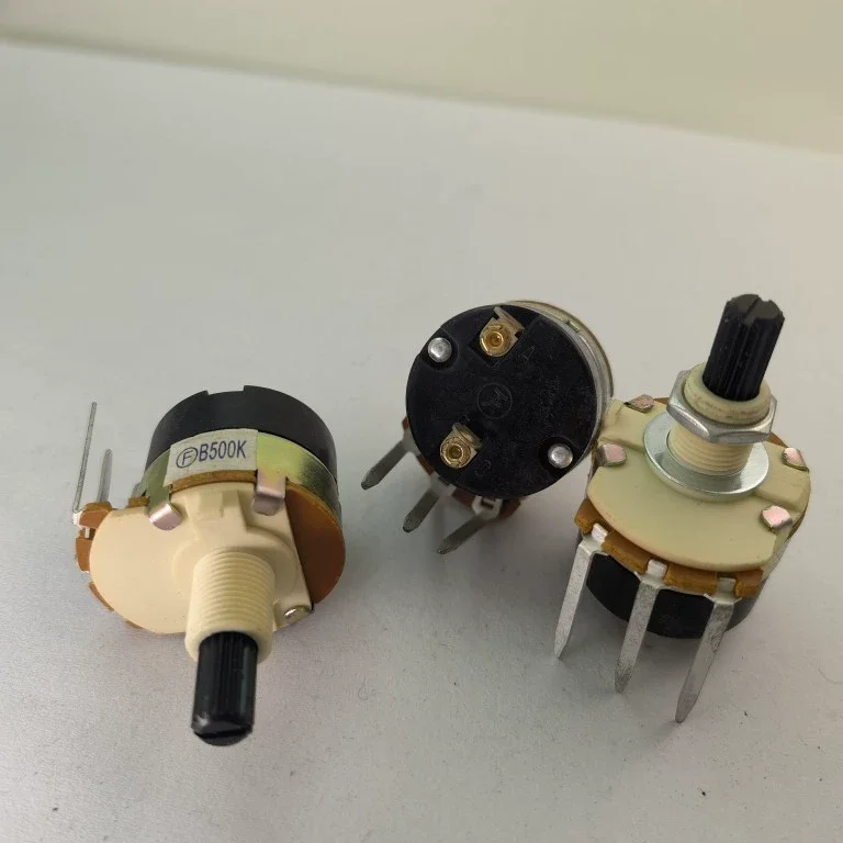 Original new 100% F-24KSU2 B500K 20MM round rolling shaft long fot 138 Type potentiometer with switch