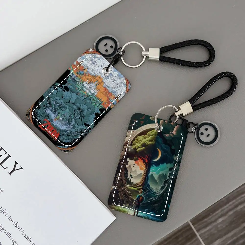 

Держатель для карт Z-Zelda Travel Landscape, подходит для кредитных карт, проездных билетов, прямоугольный защитный чехол для ключей с брелоком