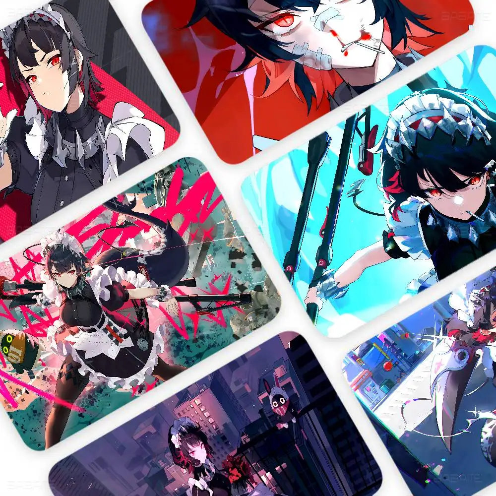 Ellen Joe Zenless Zone Zero Anime Credit Card Skin Stickers for Bank Card Transportation Card Waterproof Sticker Anti-scratch