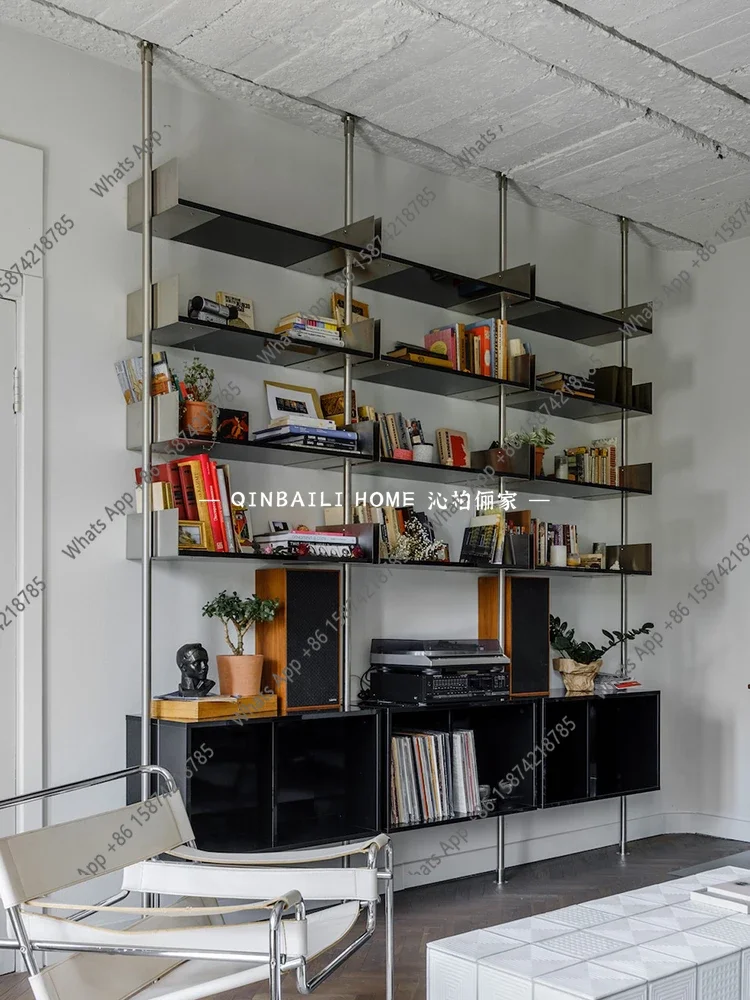 X C Medieval Indomitable Clothing Shelf Floor Cabinet Display Shelf Master Design Stainless Steel Wrought Iron Partition Bookshe