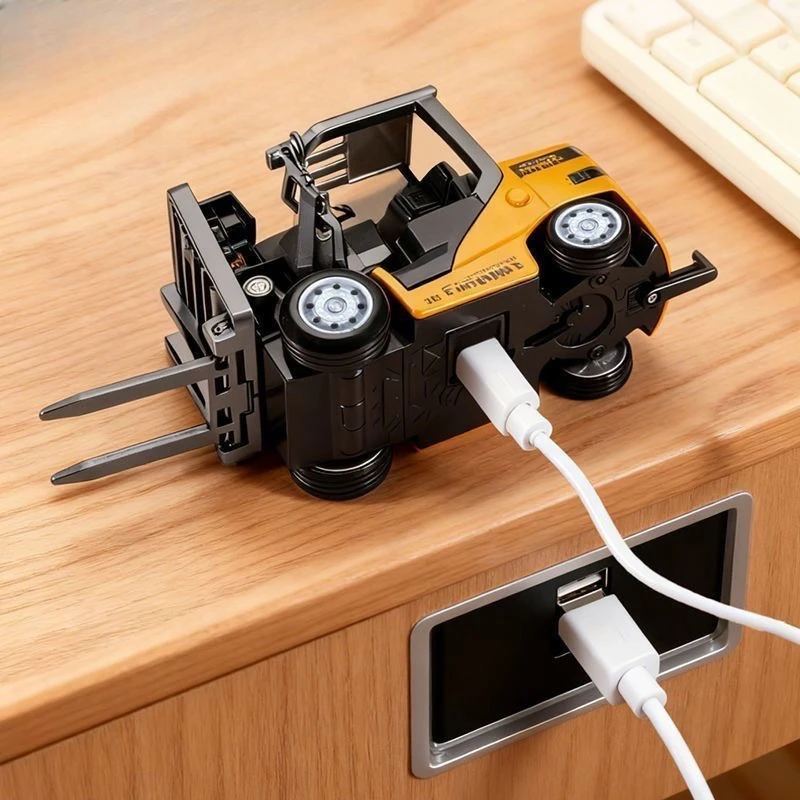 1/64 RC Legering Heftruck Techniek Voertuigen Model Collectie Mini Afstandsbediening Simulatie Vrachtwagens Auto Speelgoed Voor Jongen Volwassenen Gift