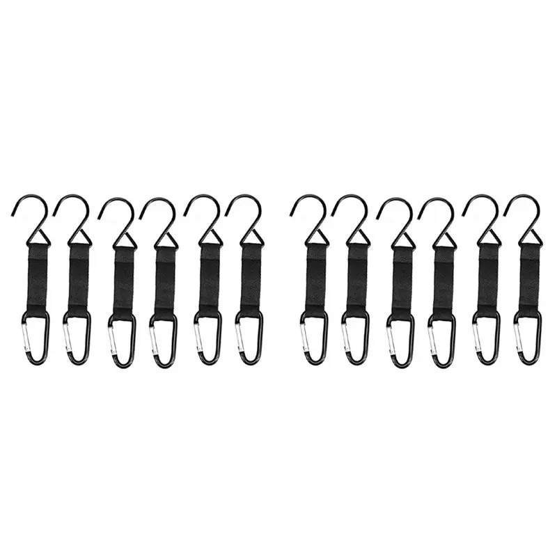 12 Pcs Fence Hooks For Baseball Bag, Hooks With Nylon Safety Buckles Fence Hooks For Outdoor Sports Baseball,Softball-AT20