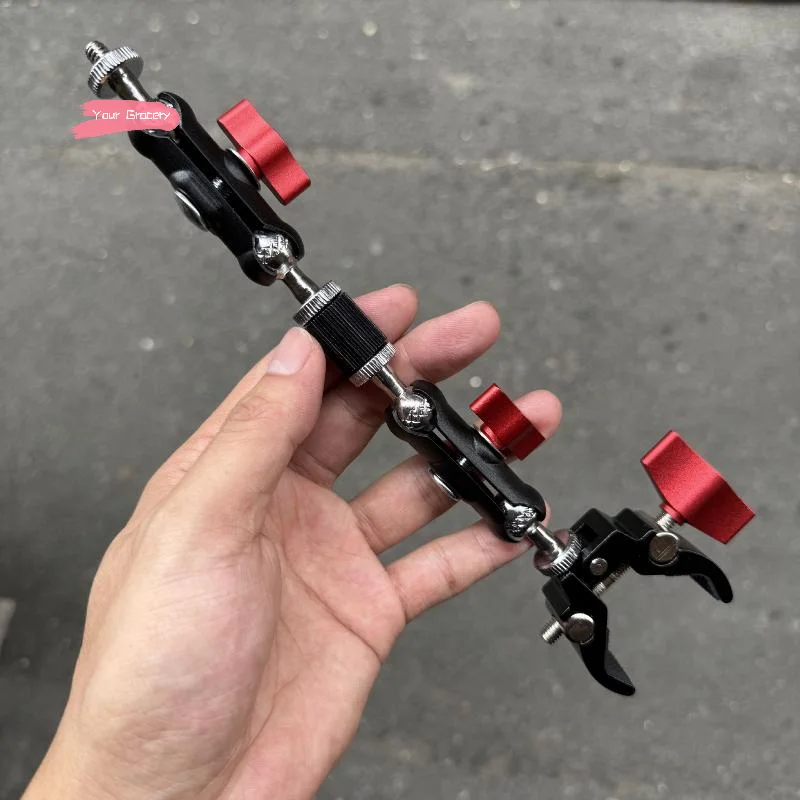 Y-1 Set Metal Super Clamp With Double Ball Head Magic Arm Ph