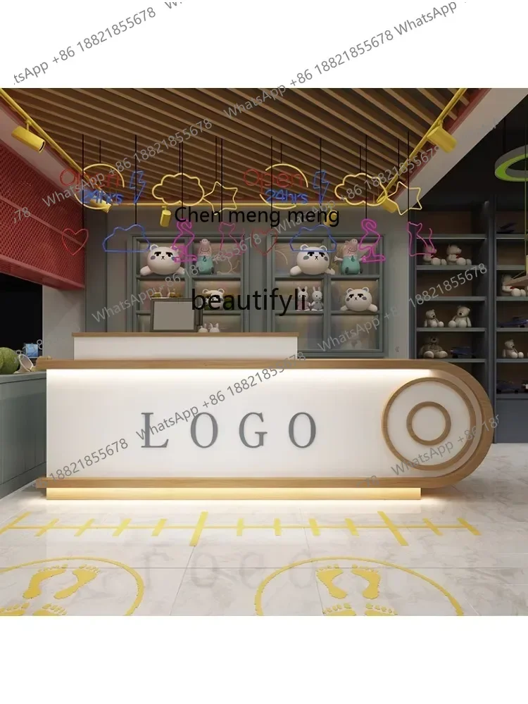 zxModern Simple Clothing Store Cashier Small Shop Hair Salon Bar Beauty Salon Reception Desk
