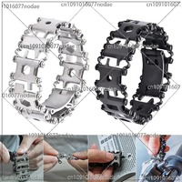 Multifunctional Bracelet High Quality Stainless Steel 2 Colors Men's Outdoor Tool Bracelet 29 in 1 Bracelet Emergency EDC Tool