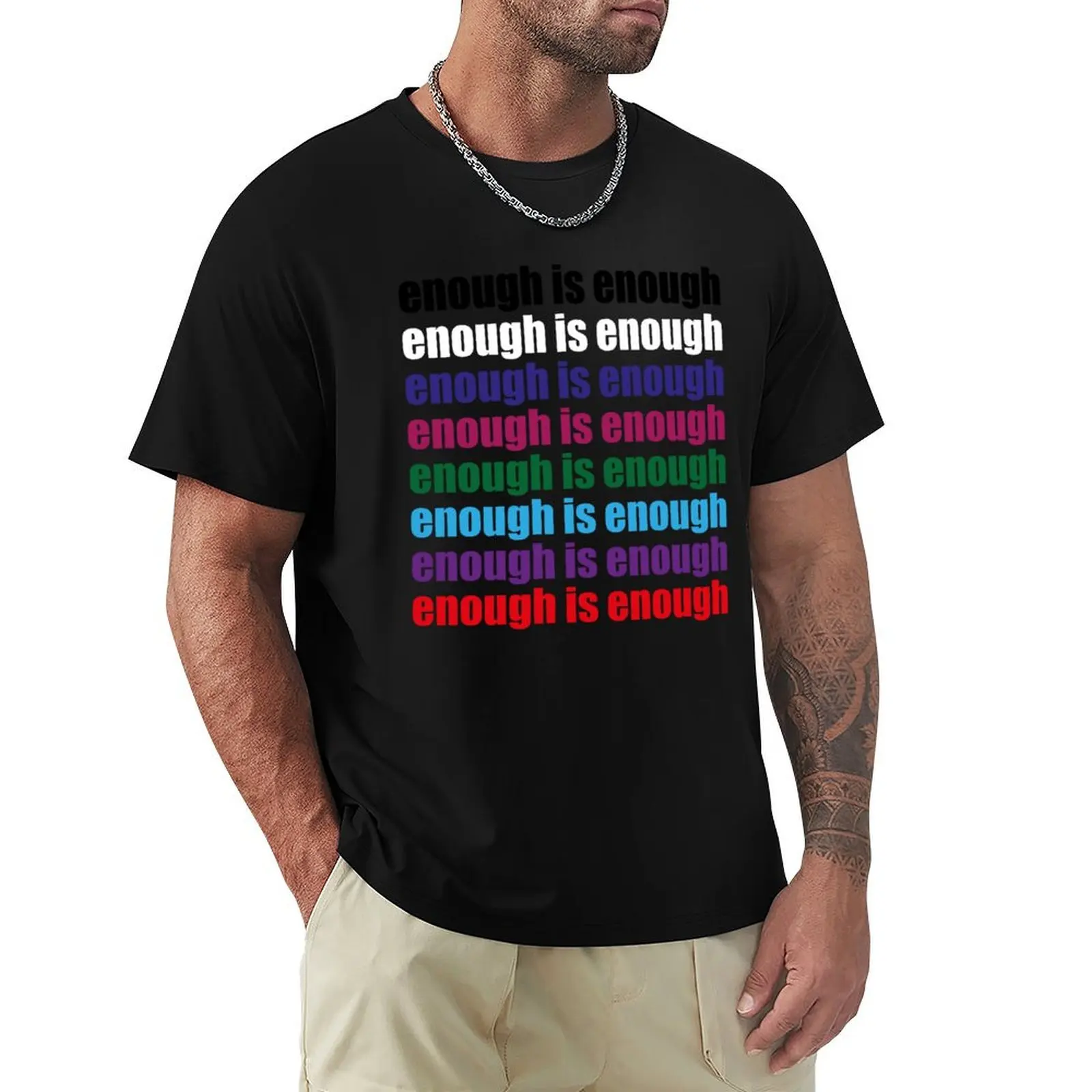 

End gun voilence (enough is enough) T-Shirt Luxury man luxury clothing labubu mens t shirt graphic