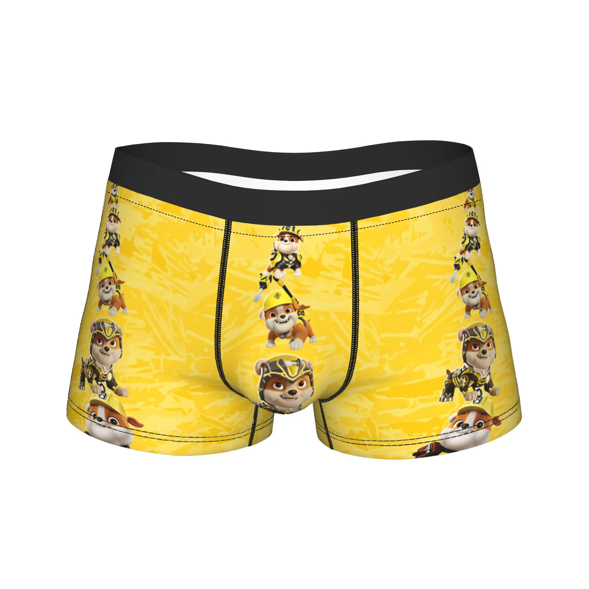 Paw Dogs Rubble Vertical Character Underwear  Breathable Panties Print Boxer Brief For Man 3D Pouch Oversize Boxershorts