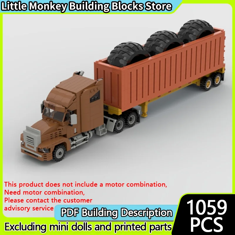 Modelo de coche urbano, ladrillos de construcción MOC, camión de puerto clásico Columbia, tecnología Modular, regalos de vacaciones para niños, juguetes para montar, traje