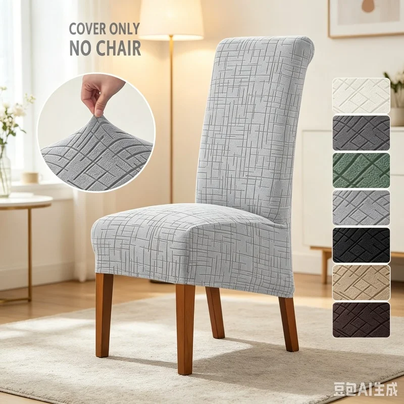 1PC Nordic Dining Room Chair Slipcovers XL Size Home Chair Slipcover Washable Elastic Seat Case for Hotel Banquet Wedding Decor