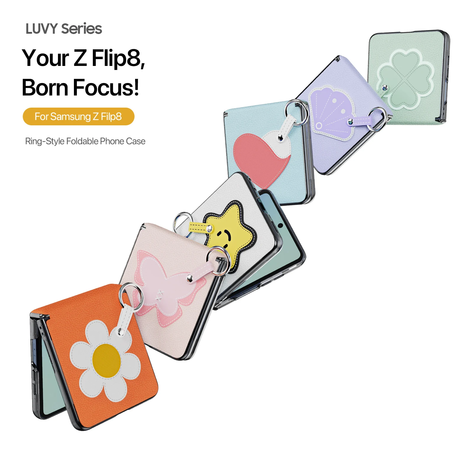 Étui à rabat en cuir ultra fin DUX DUCIS pour Samsung Galaxy Z Flip 8 avec protection intégrale antichoc et design avec cordon