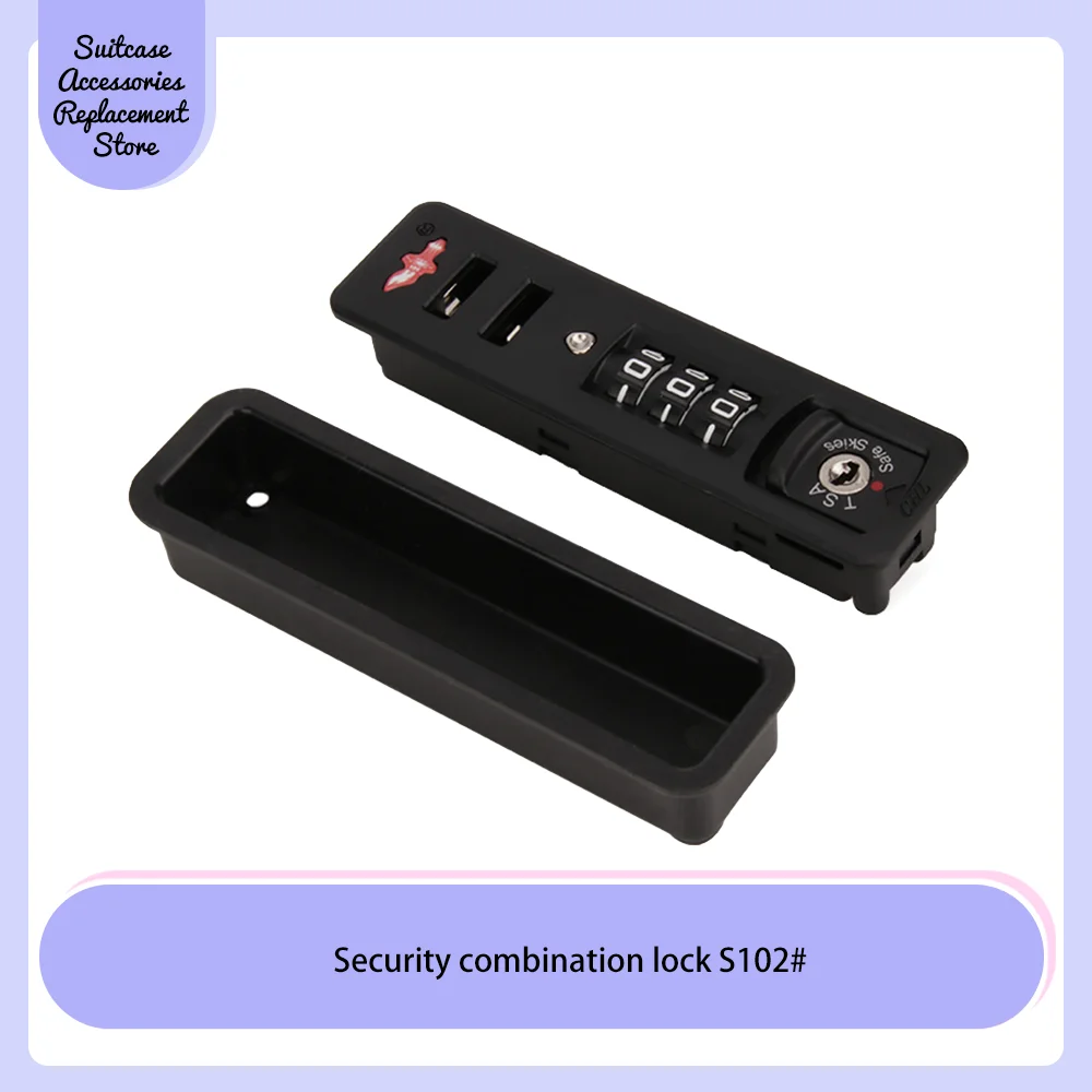 Suitcase Luggage trolley case Luggage accessories Fixed lock Combination lock security anti-theft solid lock head