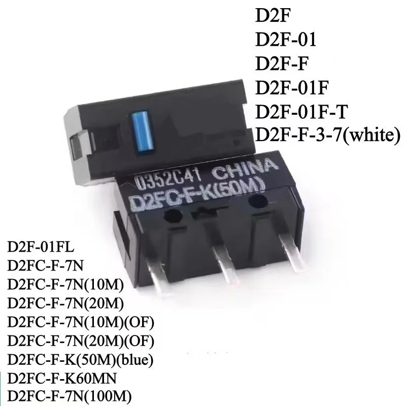 10PCS Brand new original genuine product can replace Omron mouse switch D2FC-F-7N 3-7 10M 20M 50M 60MN 100M 01F-T OF Nissan