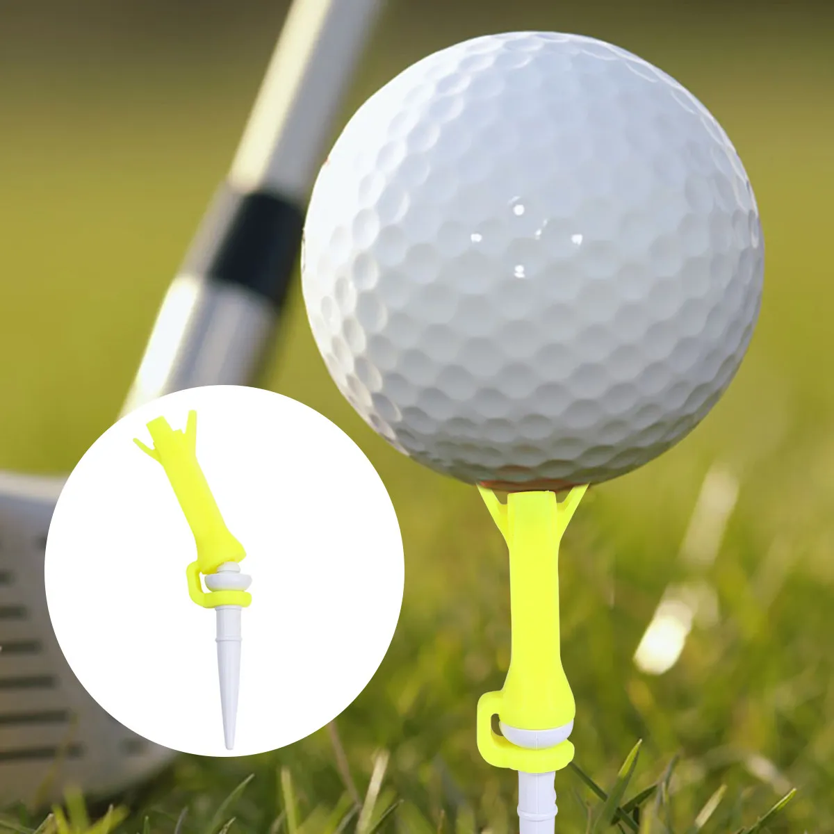 

4Pcs Golf Tees Plastic Ball Nails Novelty Design Keeps Ball in Place Reduces Tee Hit Great for Practice Fun Conversation Piece
