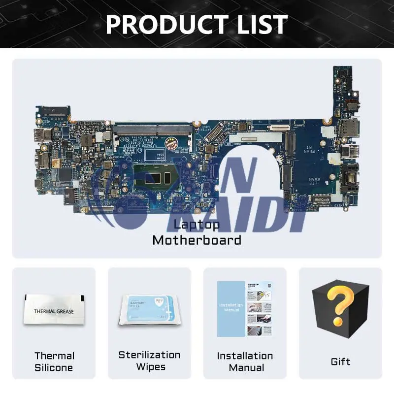 Motherboard Laptop UNTUK Dell Latitude 7290 7390 0858KT 0J8CVM 02D68W 0RMD5P LA-F311P Notebook Mainboard i5 i7 8th Gen