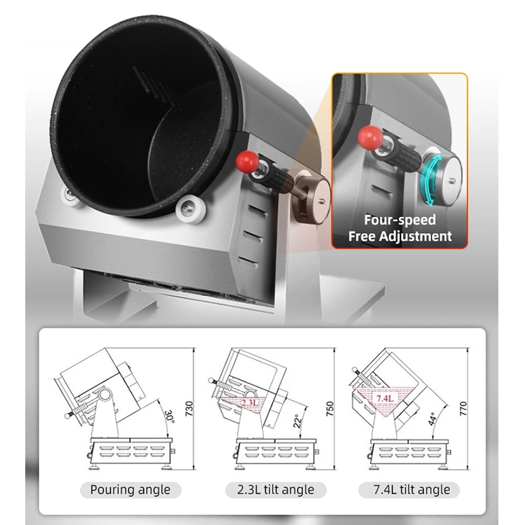 Restaurant Automatic Electric Fried Rice Wok Intelligent Stir Fry Cooking Robot Commercial Cooking Machine