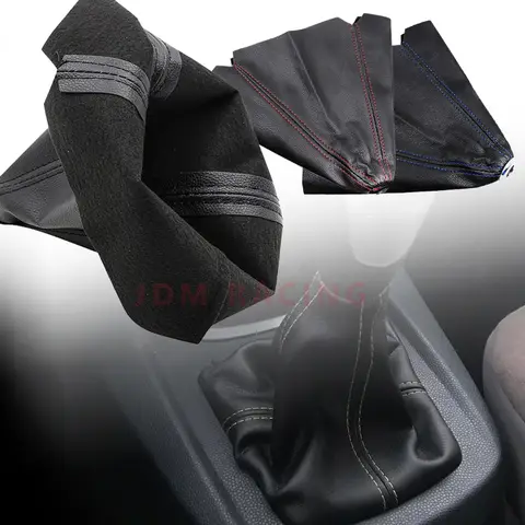 16mm/2.4in uniwersalna, odporna na kurz PU skórzana obroża zmiany biegów samochodu automatyczna samochodowa ręczna dźwignia zmiany biegów gałka zmiany biegów osłona buta legginsy