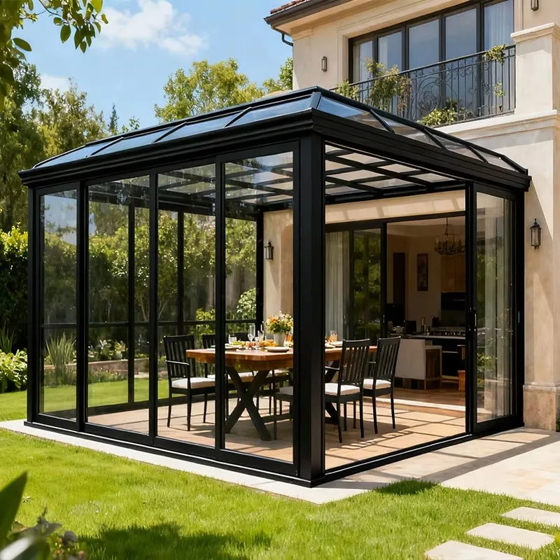 For Winter Garden Aluminum Sunroom Glass House Insulated Conservatory Sun Room Double Glazed for Outdoor Residential