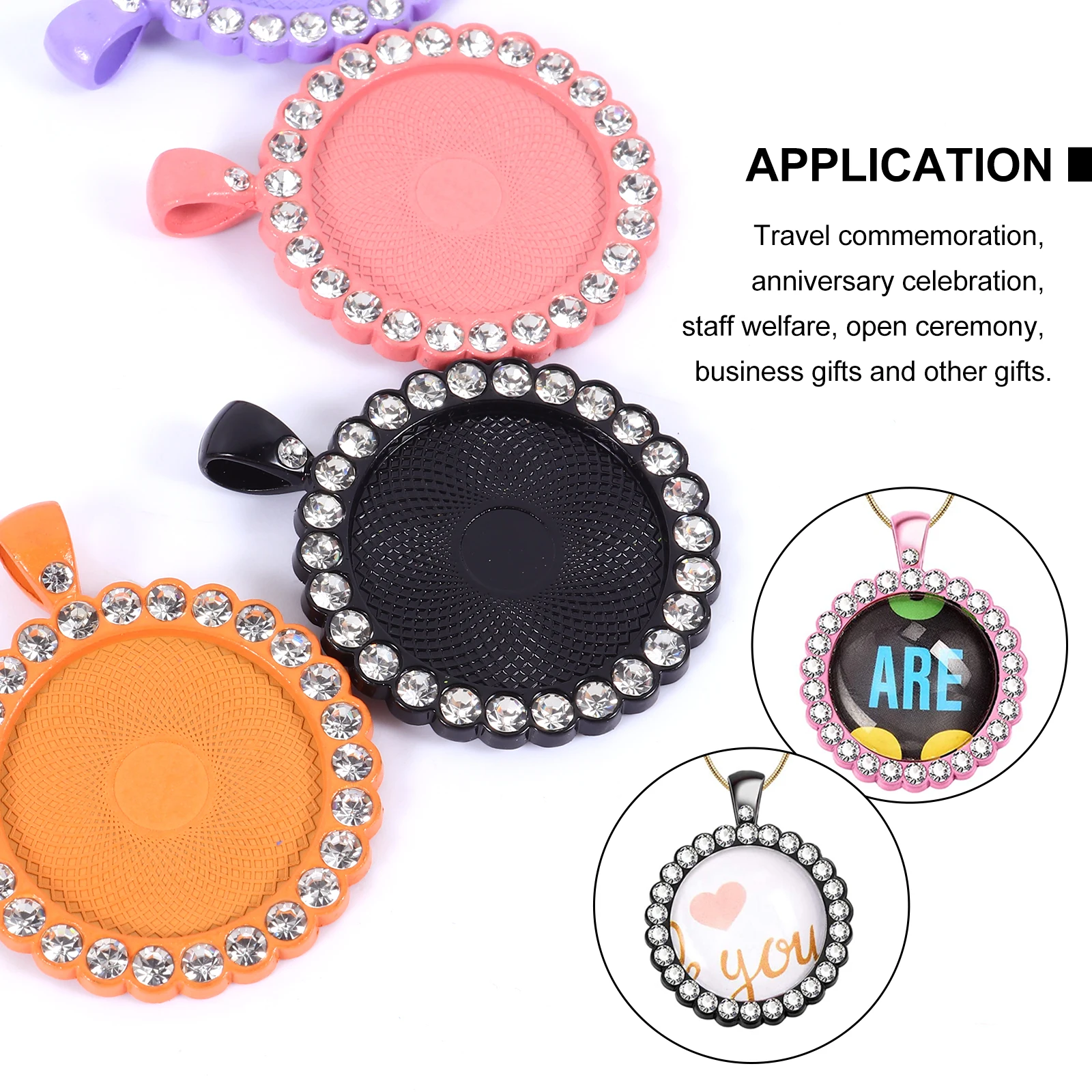 

20 Pcs Rhinestone Bezel Pendant Trays Fit 25mm Cabochon Jewelry Making Supplies DIY Necklace Base Craft Accessories Premium