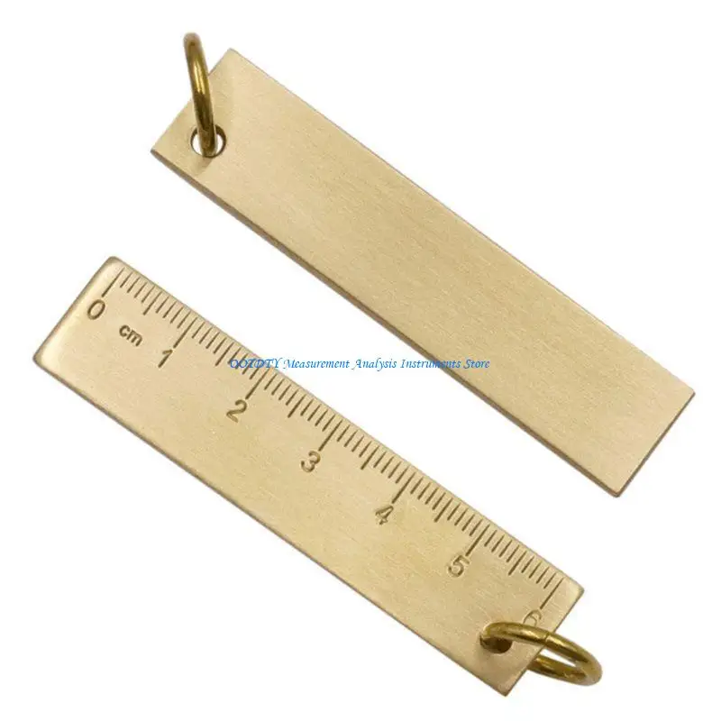 367D for Creative Keychain 3mm Thickened Brass Ruler for Child Student School Station