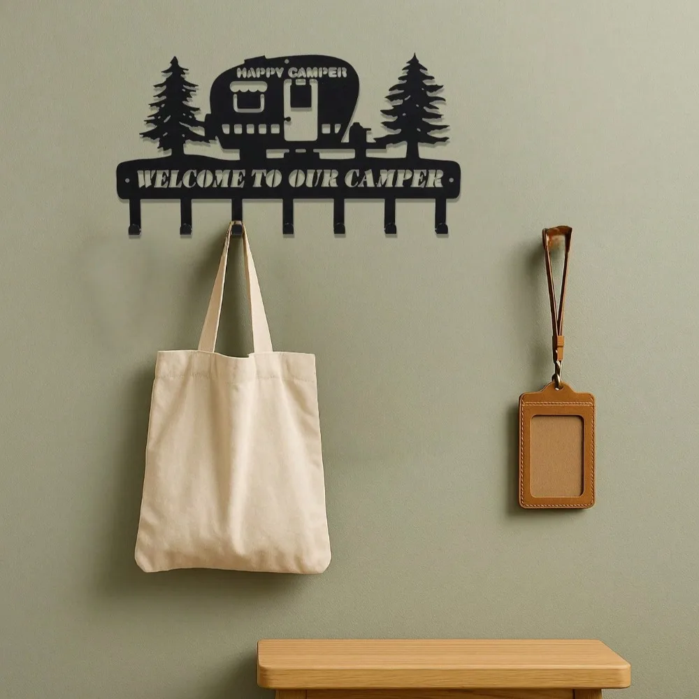 Gantungan Dinding Kayu Pinus Rustic - Gantungan Besi Tempa Kuat untuk Mantel, Kunci, Cangkir & Lainnya, Dekorasi Dinding untuk Rumah Pedesaan & Kabin Sepanjang Musim