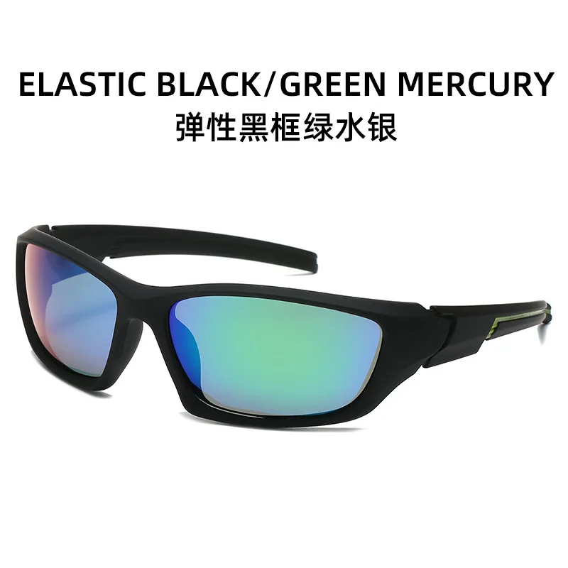 Brand Polarized Sunglasses for Men Plastic Oculos De Sol Men\'s Fashion Square Driving Eyewear Travel Sun Glass Black Blue Glass