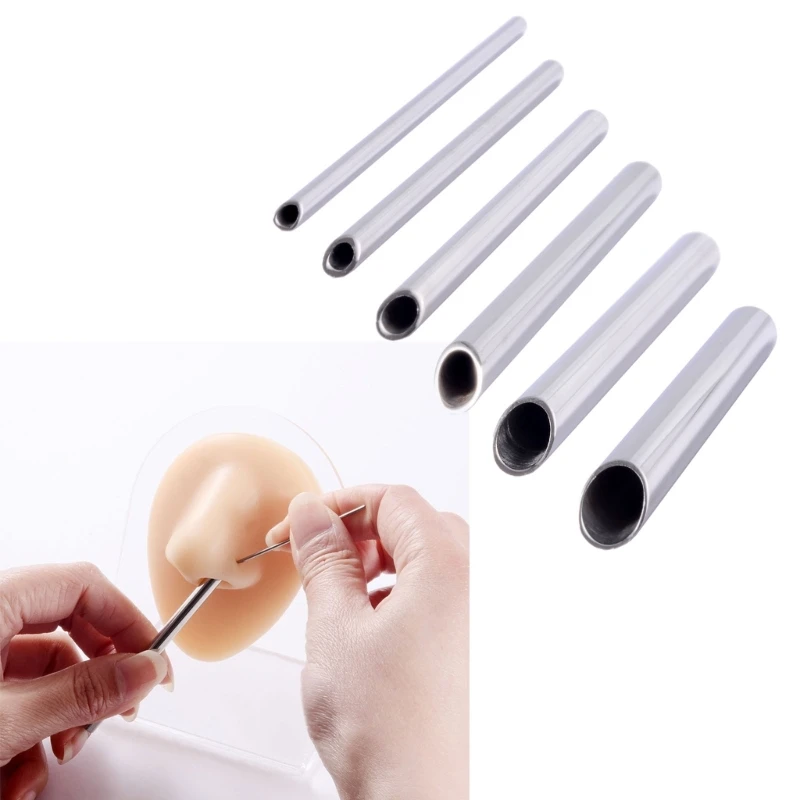 Edelstahl-Körperpiercing-Nadel-Piercing-Werkzeuge, Empfangsschlauch, Körperpunktions-Piercing-Werkzeug für die Nase, mm, 40
