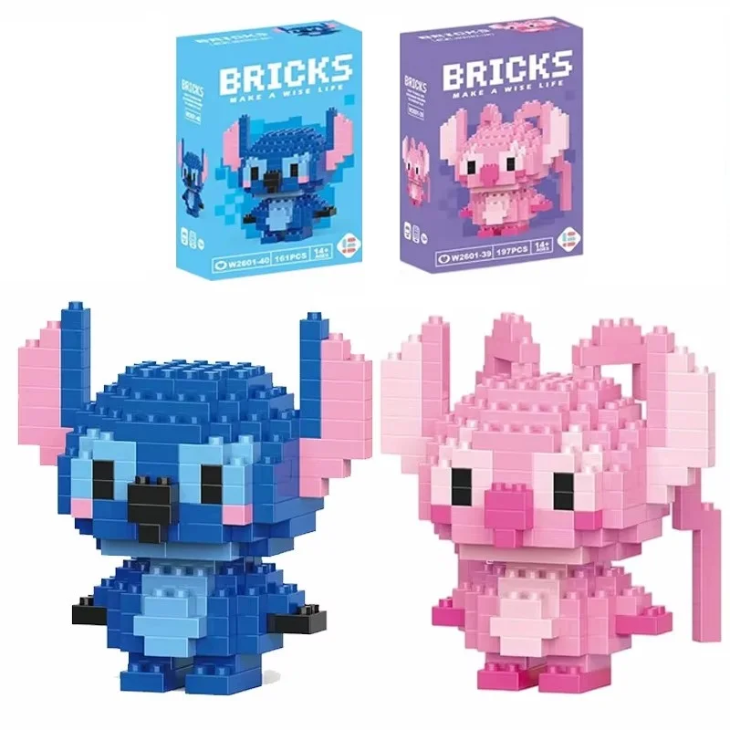 Cartoon Character Building Blocks Set - LiLo Stitch Winnie the Pooh Alien Tigger Toy for Children Creative Gift Model Kit