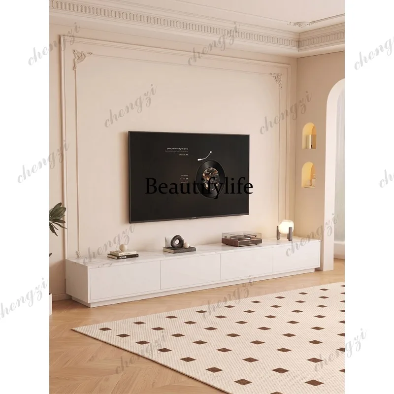Living room home 2026 new modern simple storage integrated floor TV cabinet